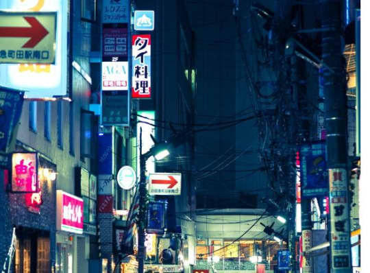 町田夜の繁華街