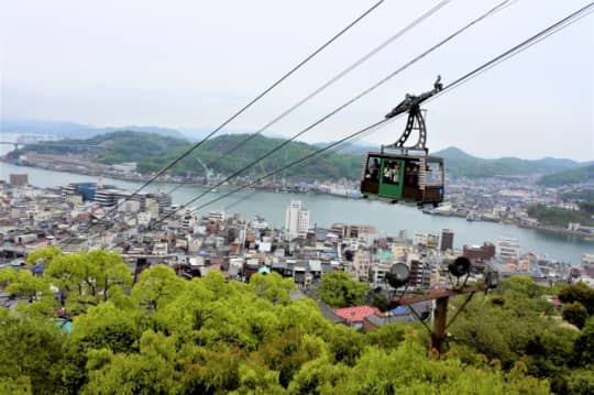 千光寺ロープウェイと尾道の風景