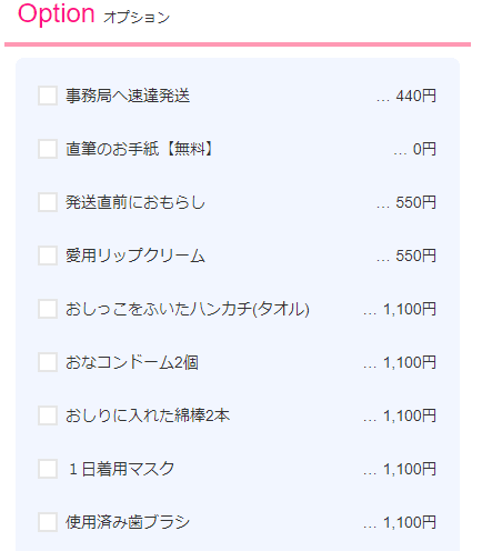 オプション料金