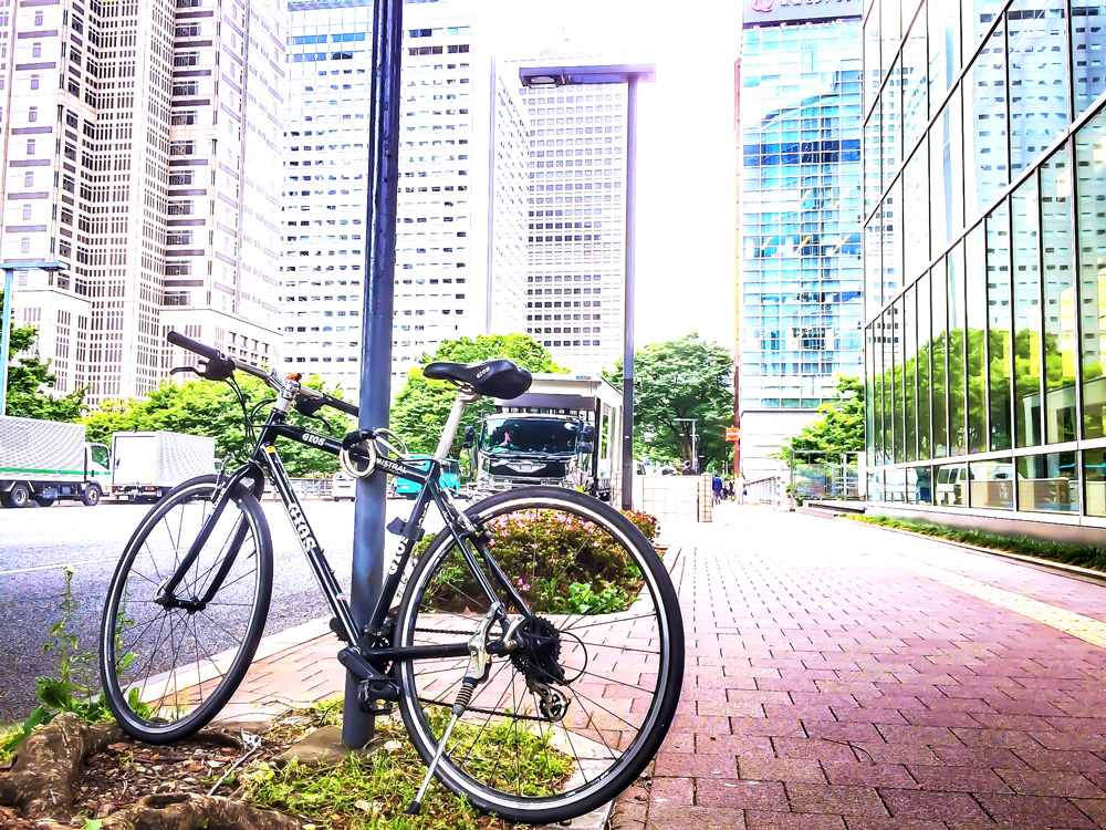 雨 の 日 自転車