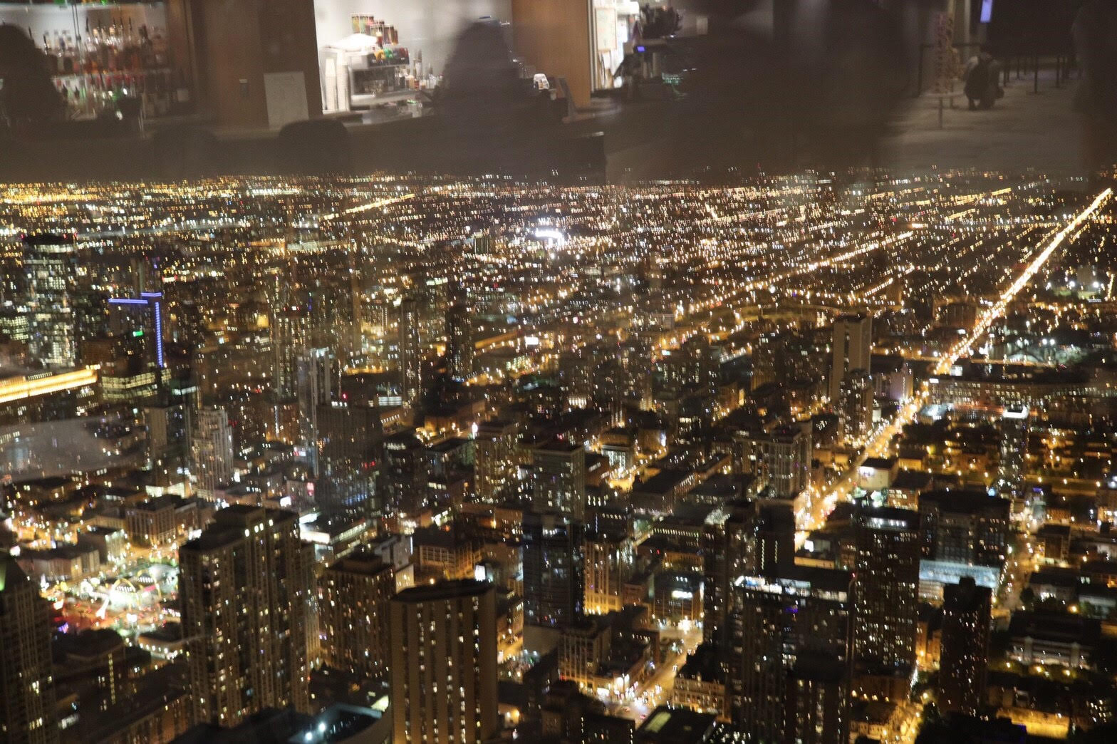 シカゴ ウィリス・タワーからの夜景