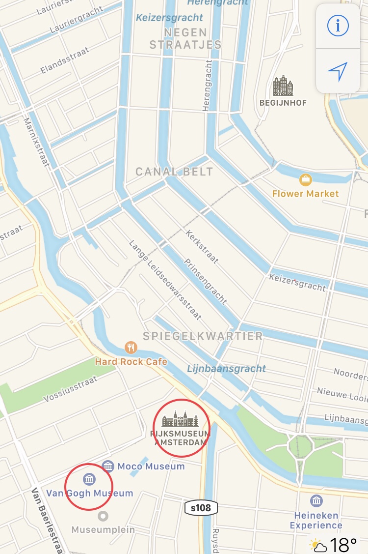 オランダ アムステルダム ゴッホミュージアム周辺地図