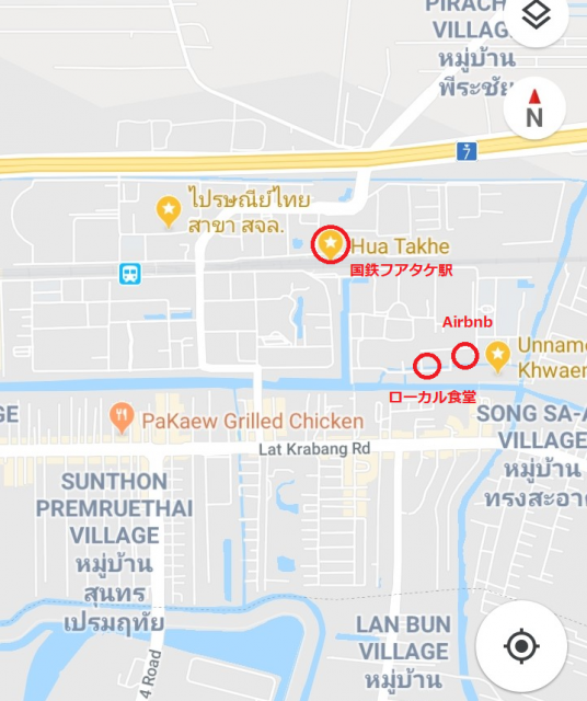 フアタケ(国鉄)駅エリア 地図