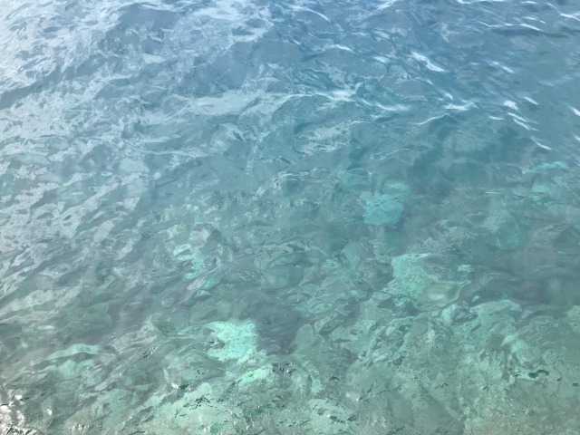 サントリーニ島 オールドポートの海