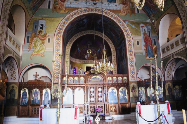 サントリーニ島 Cathedral Church Of Candlemas Of The Lord 教会内
