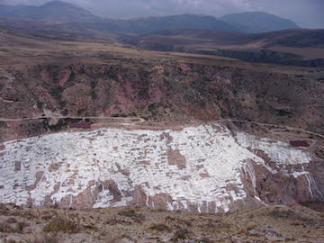 マラスの塩田の景色