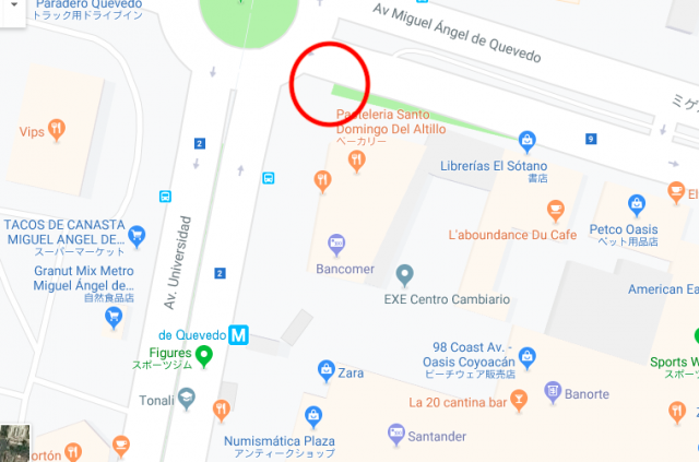 メキシコシティ バザール・コヨアカン周辺地図