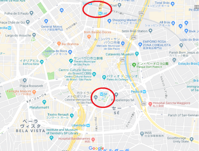 サンパウロ 地図 中心部
