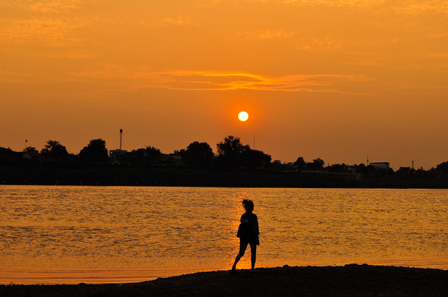 ビエンチャンの夕日
