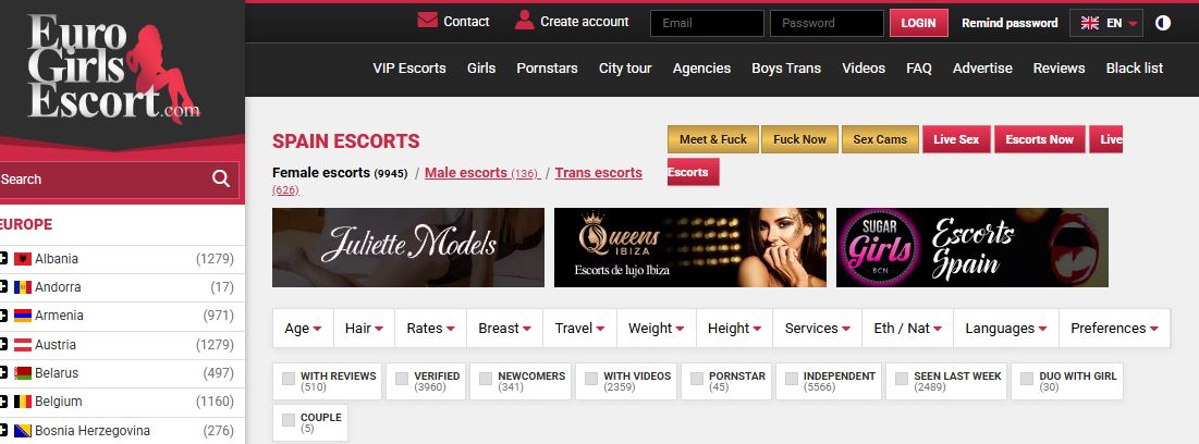 Euro Girls Escort
