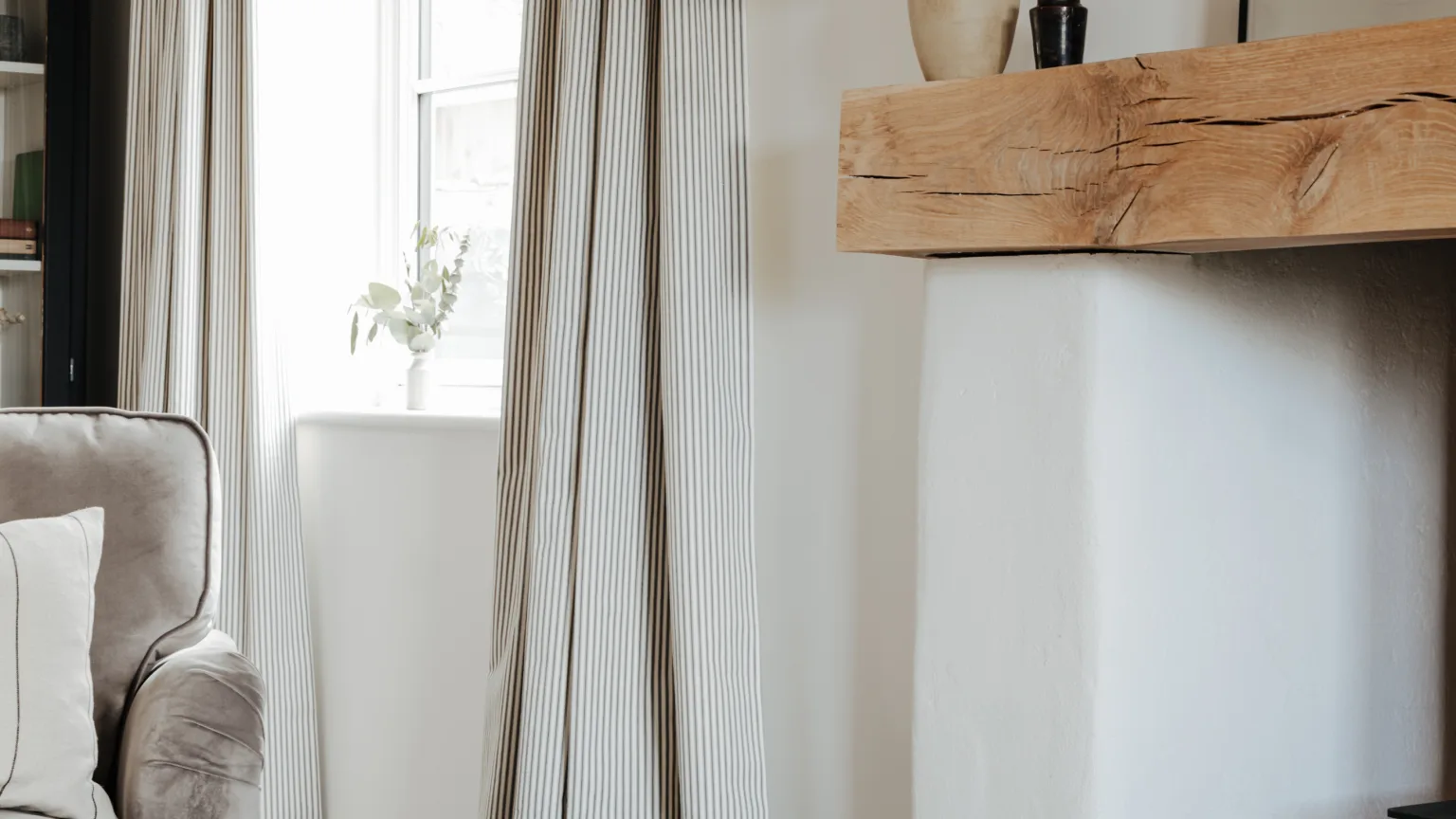 striped living room curtains