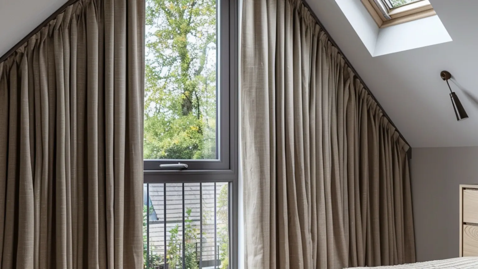 neutral bedroom apex curtains