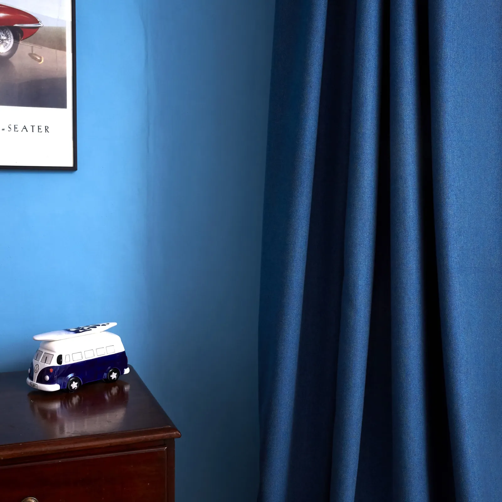 blue made to measure blue curtains