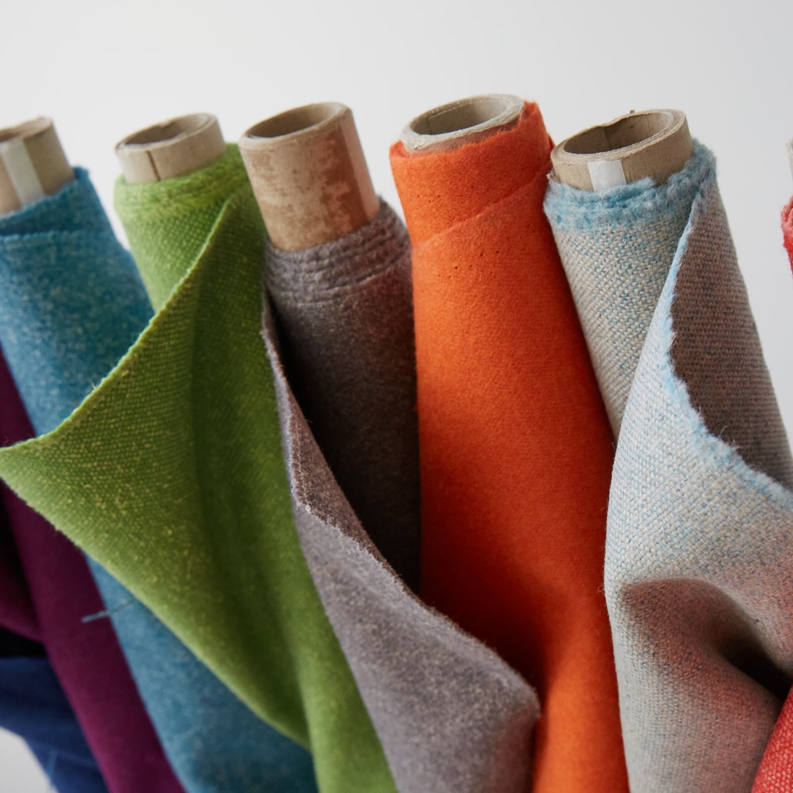 stitched fabric rolls colour