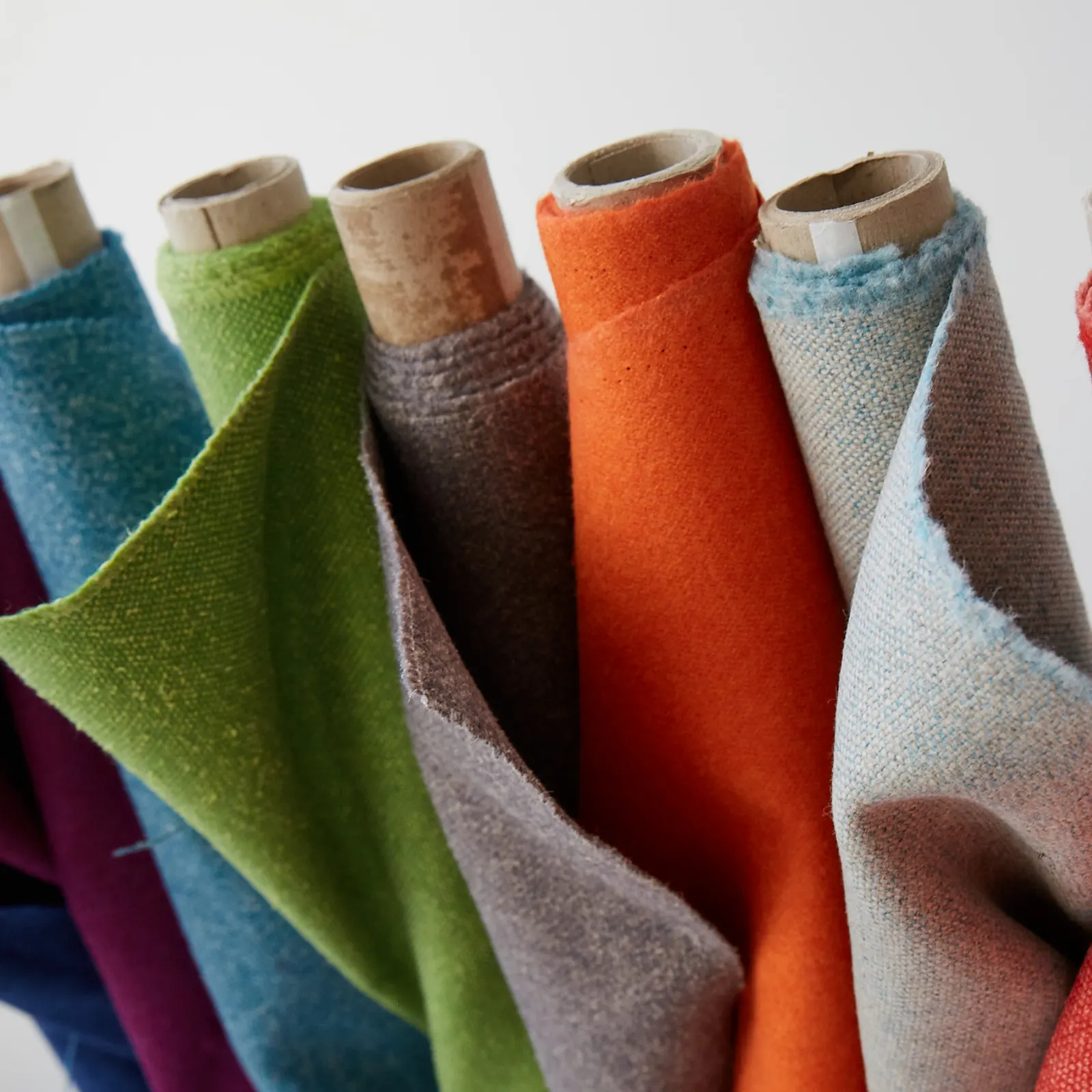 Multi coloured fabric rolls materials