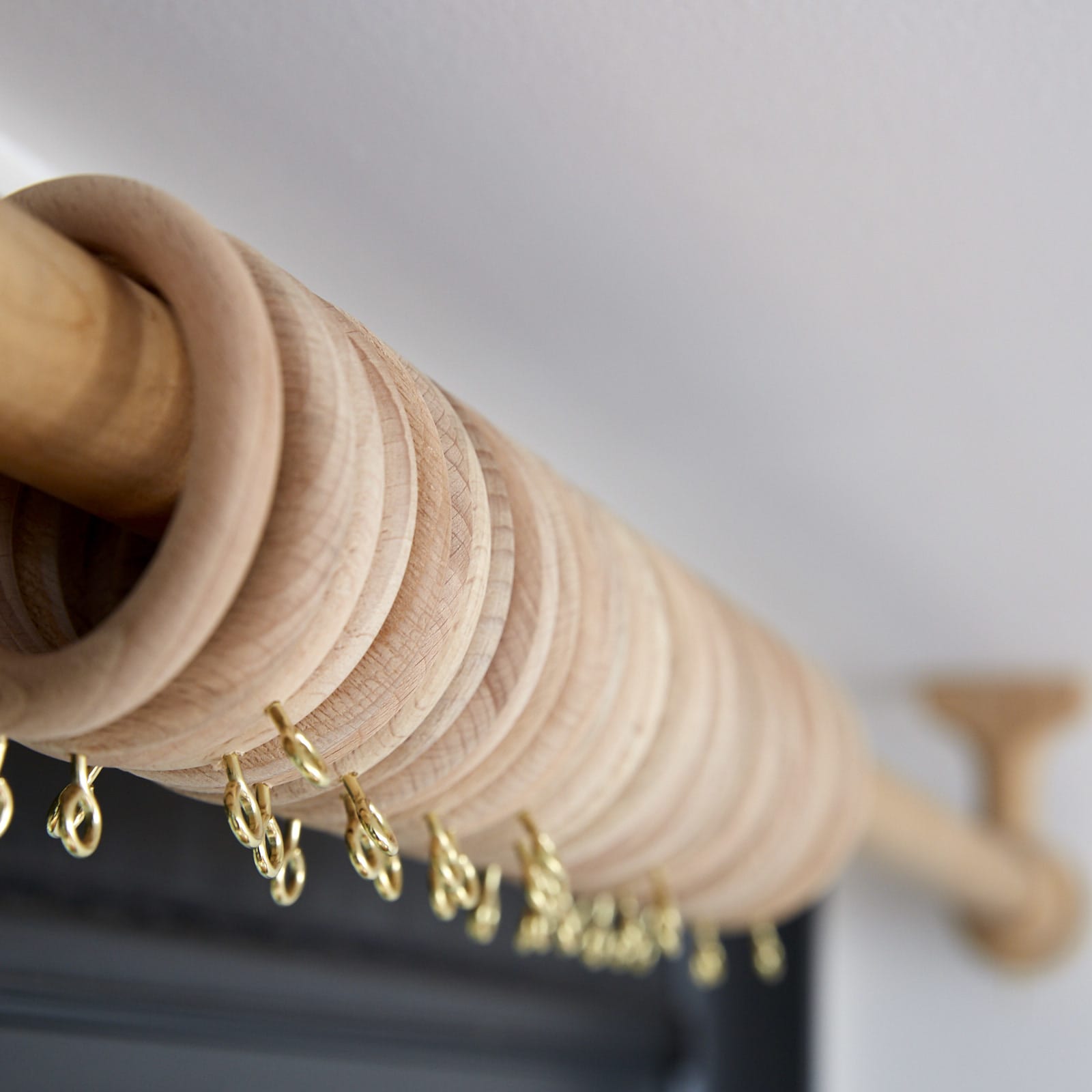 Curtain rings wooden