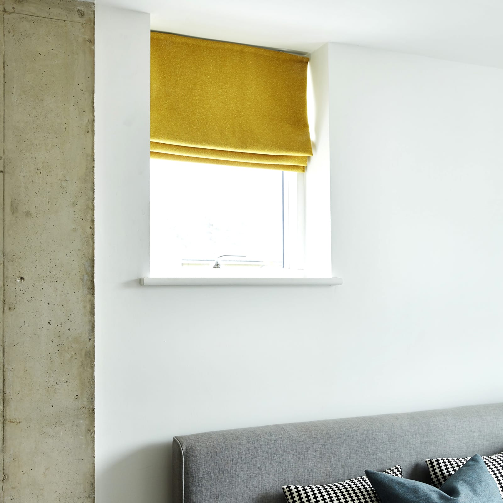 Upcycled Silk, Empire Yellow Made to Measure Roman Blind