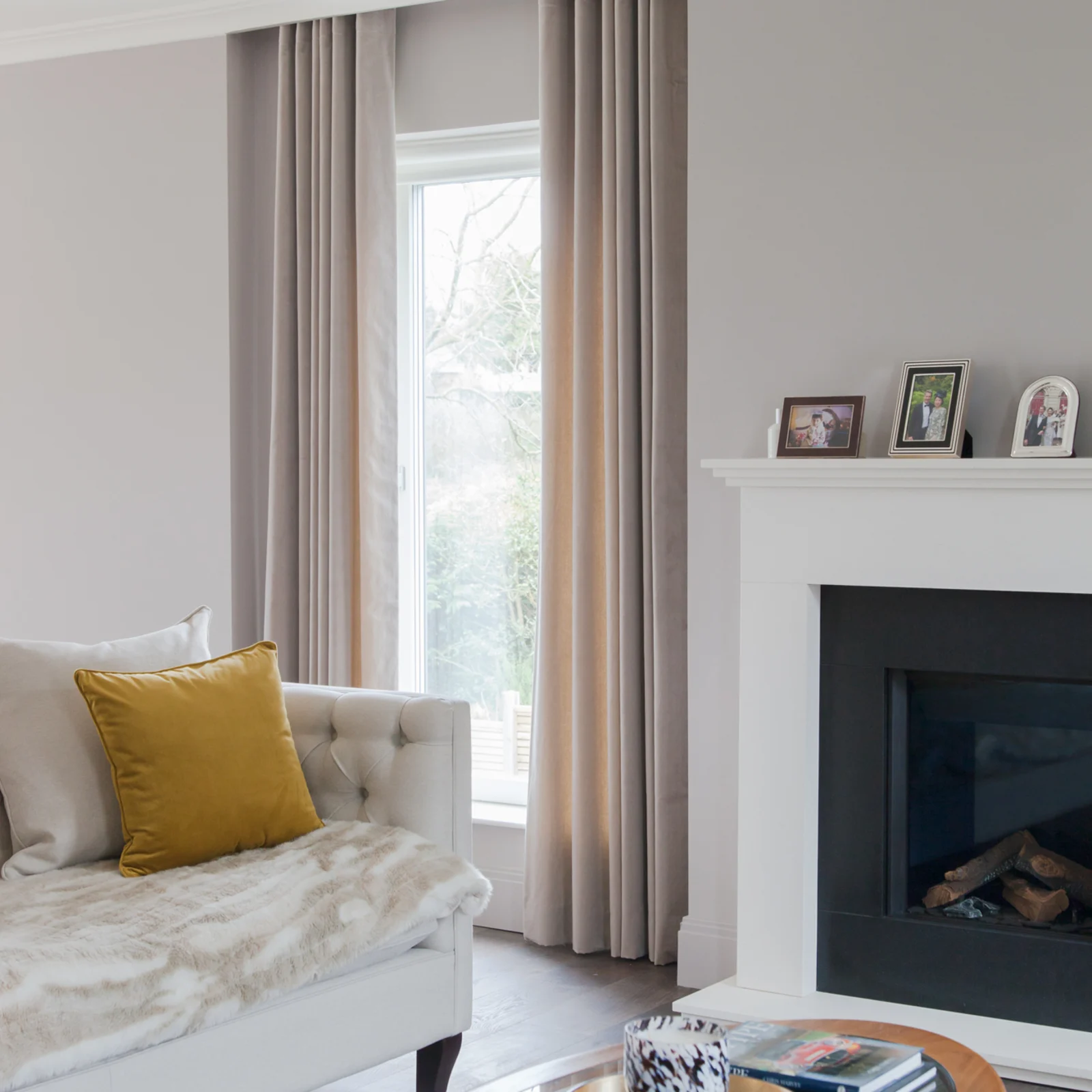 grey velvet living room curtains