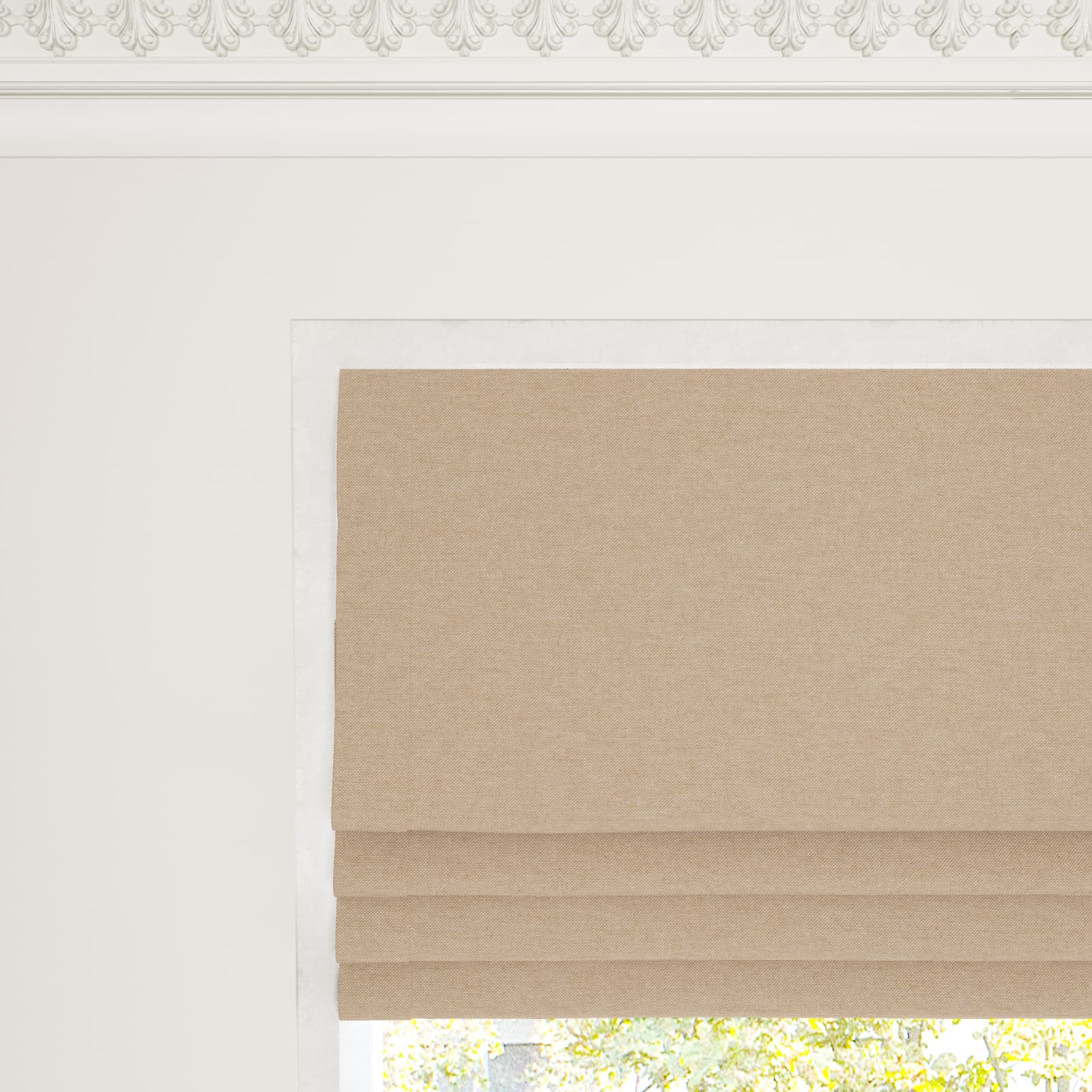 Upcycled Cotton, Biscuit Made to Measure Roman Blind