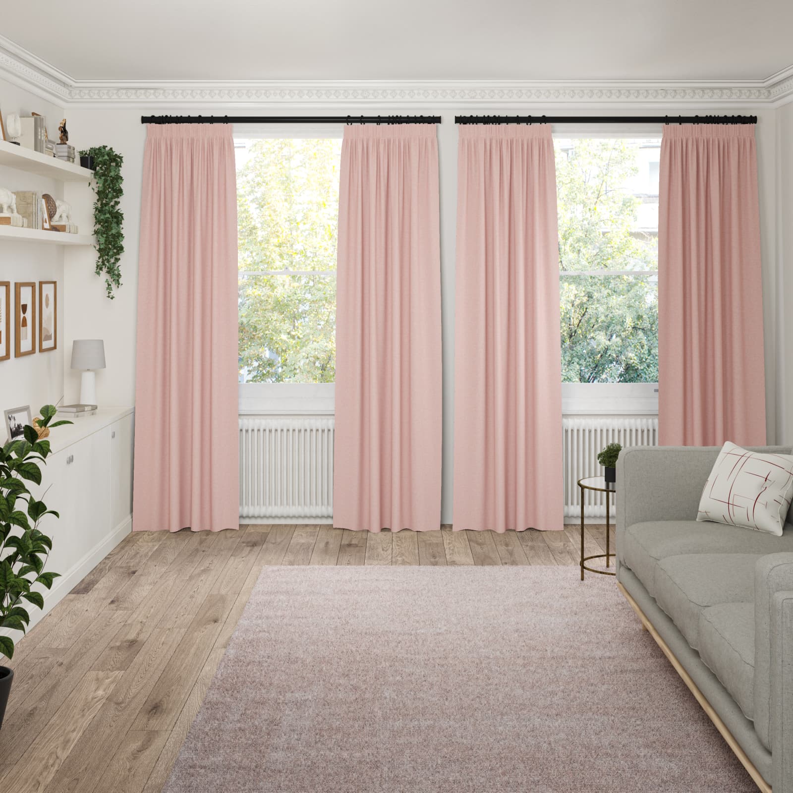 Upcycled Cotton, Rose Made to Measure Curtains