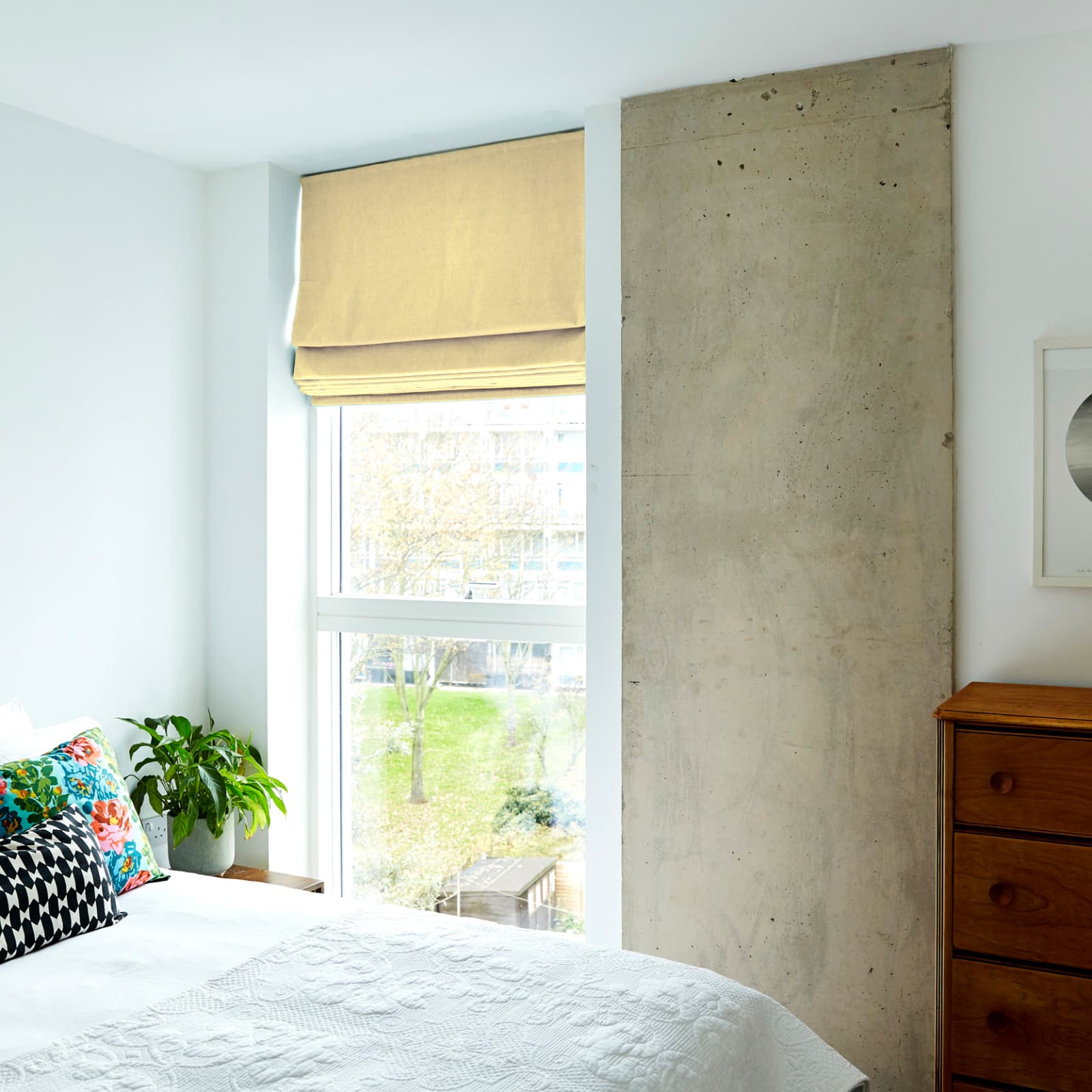 Cotton Twill , Sand Made to Measure Roman Blind