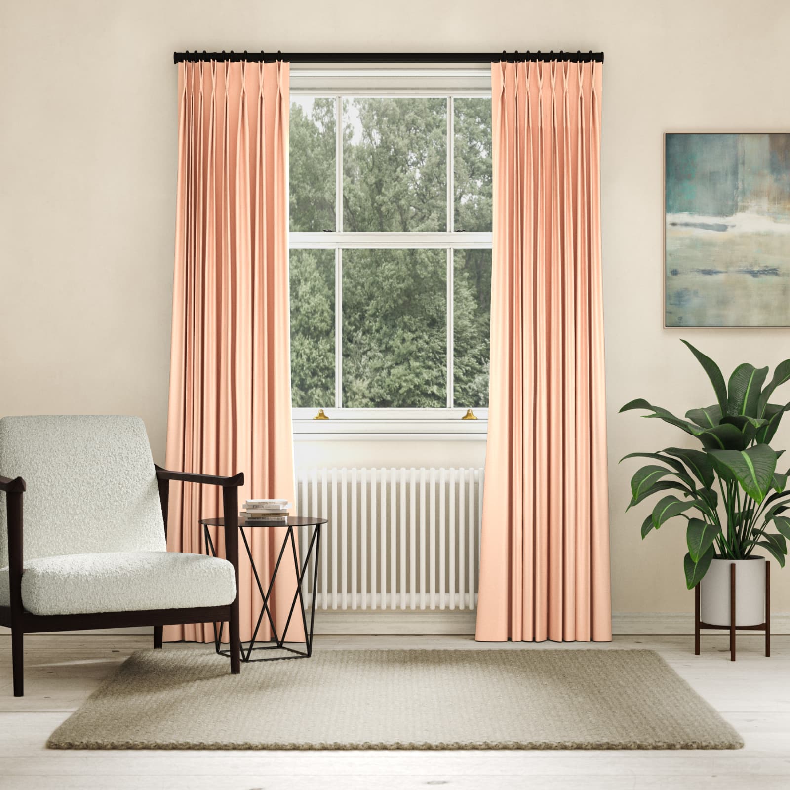 Silk, Pink Pearl Made to Measure Curtains