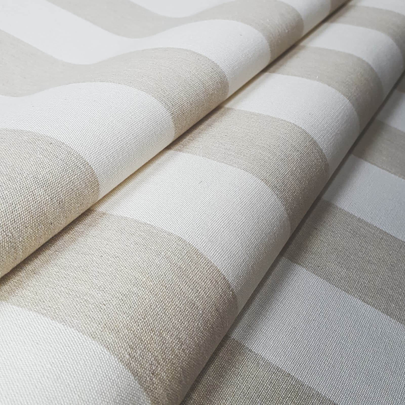 Amalfi Stripe, Ice Cream Made to Measure Roman Blind