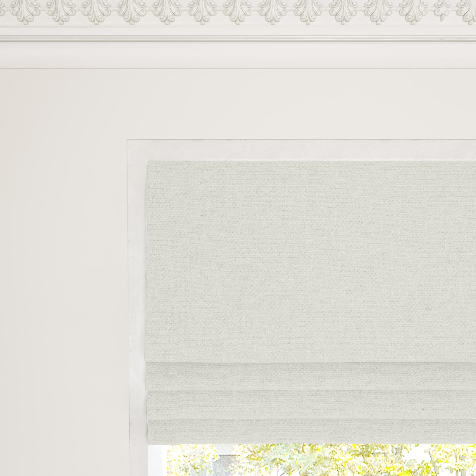 Cotton Weave, Snowdrop Made to Measure Roman Blind