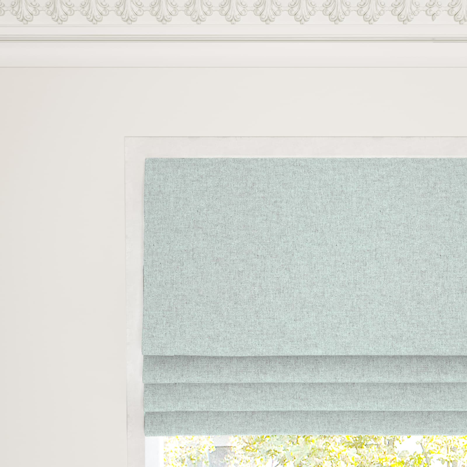 Cotton Weave, Celadon Made to Measure Roman Blind