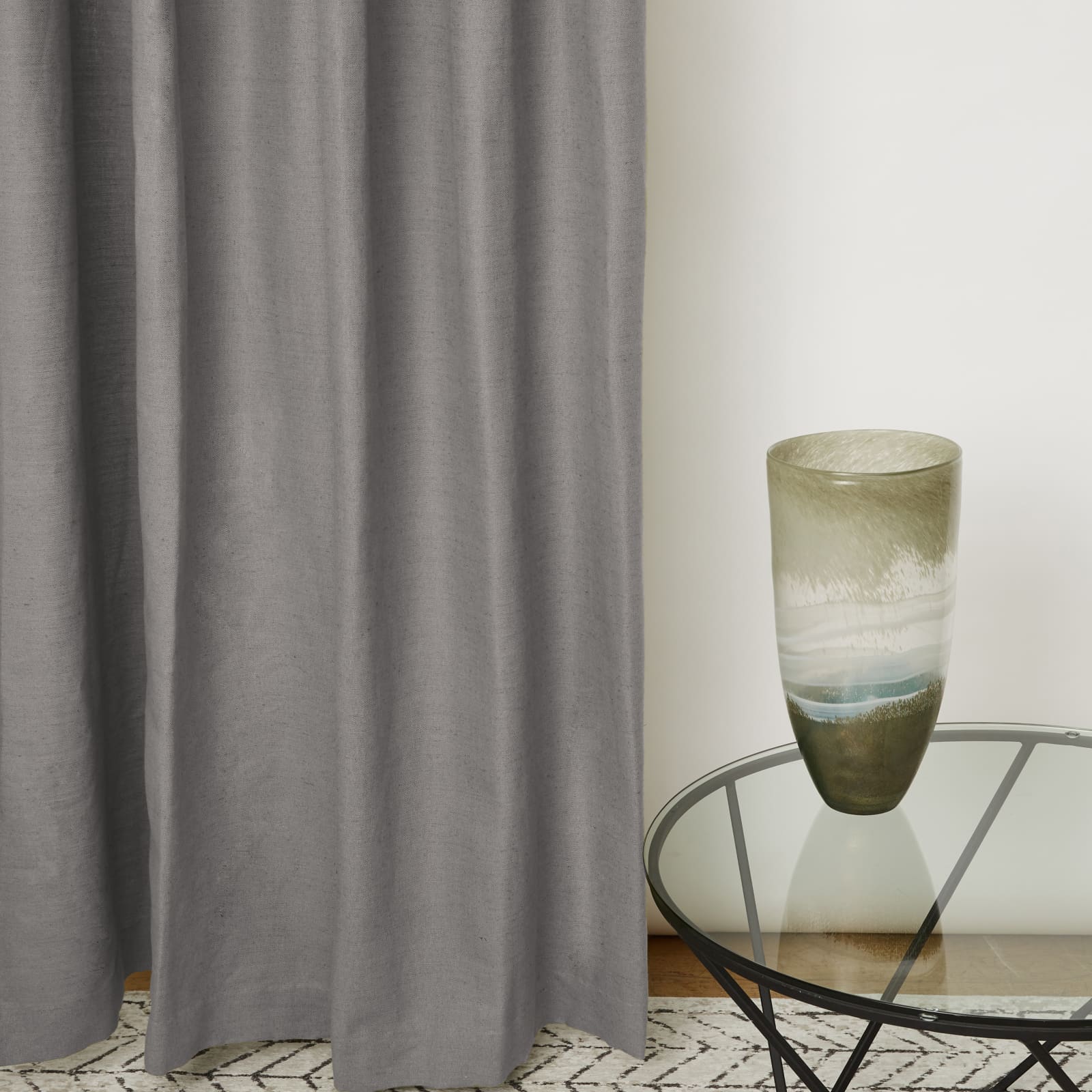 Linton, Gunmetal Made to Measure Curtains