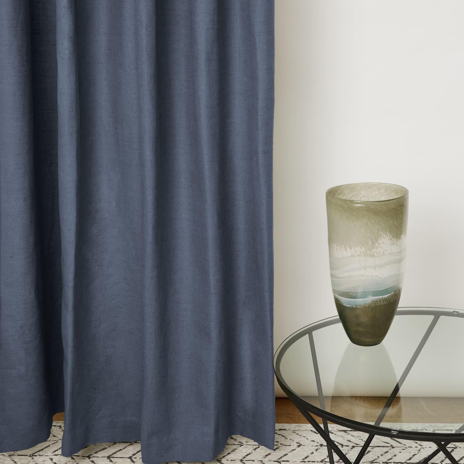 Linton, Persian Blue Made to Measure Curtains