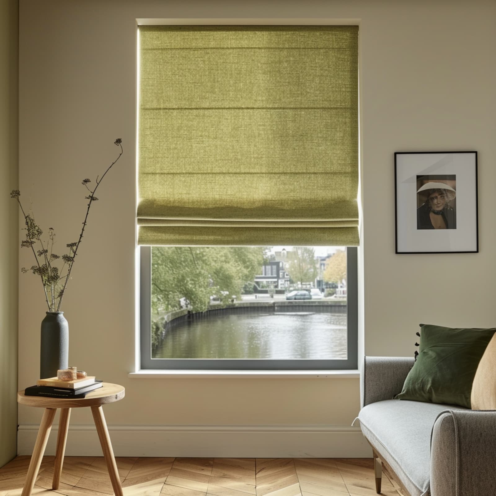 Wool, Seaweed Made to Measure Roman Blind