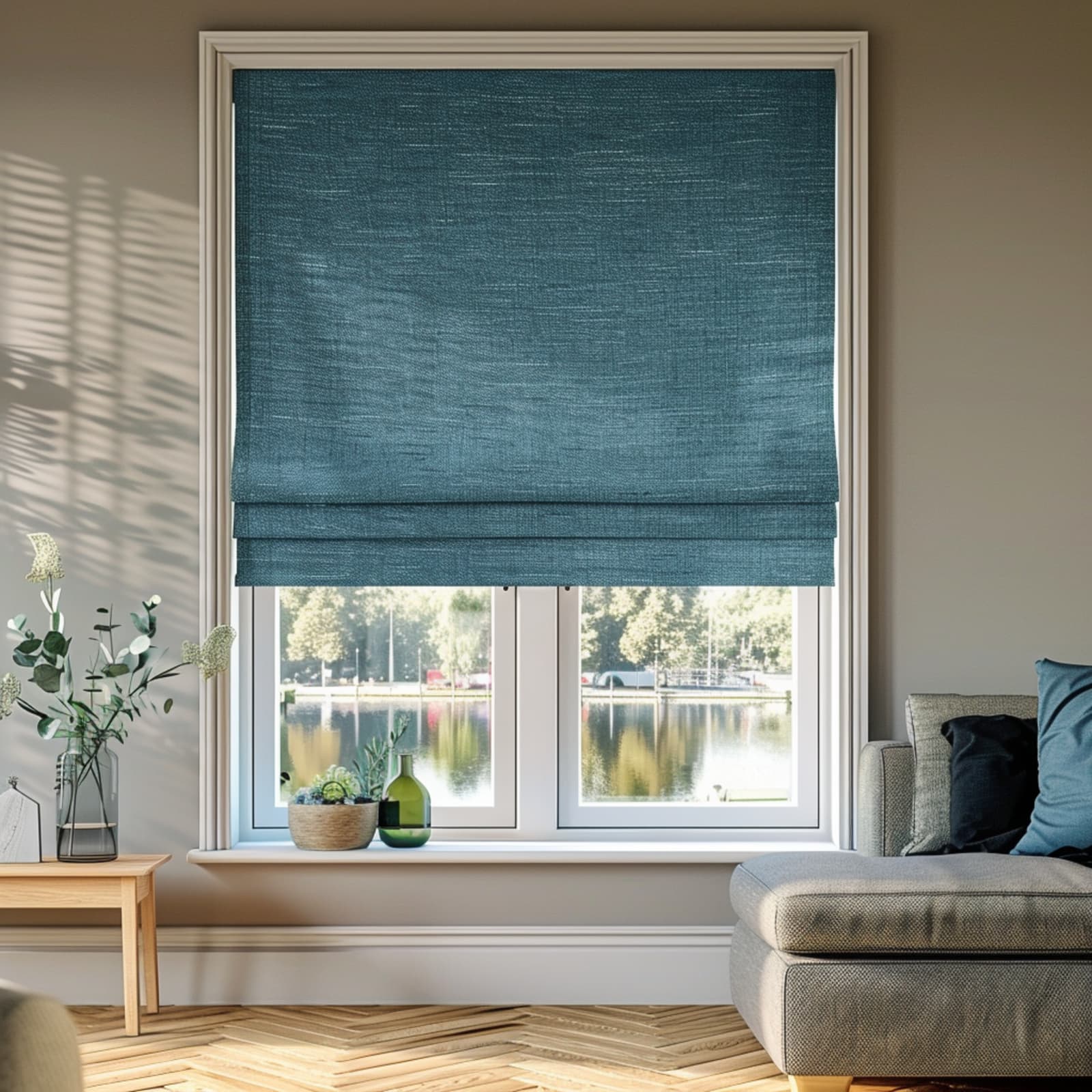 Flax, Wave Made to Measure Roman Blind