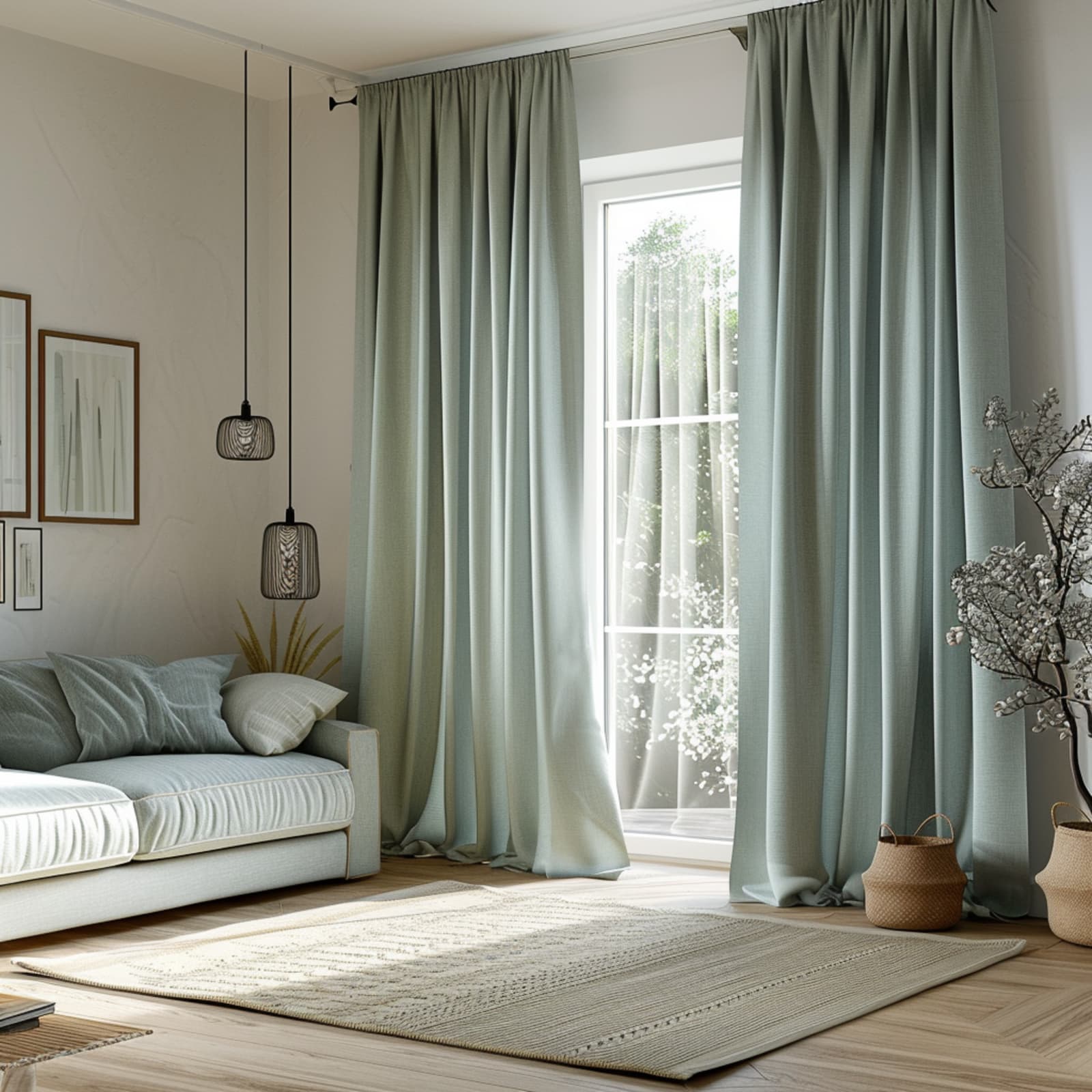 Classic Cotton, Gentle Brook Made to Measure Curtains