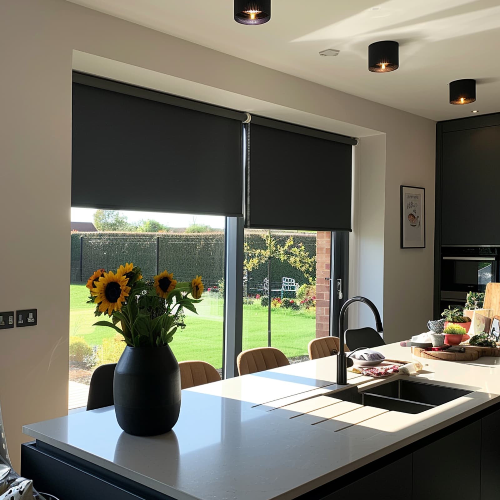 Roller, Noir - Blackout Made to Measure Roller Blind