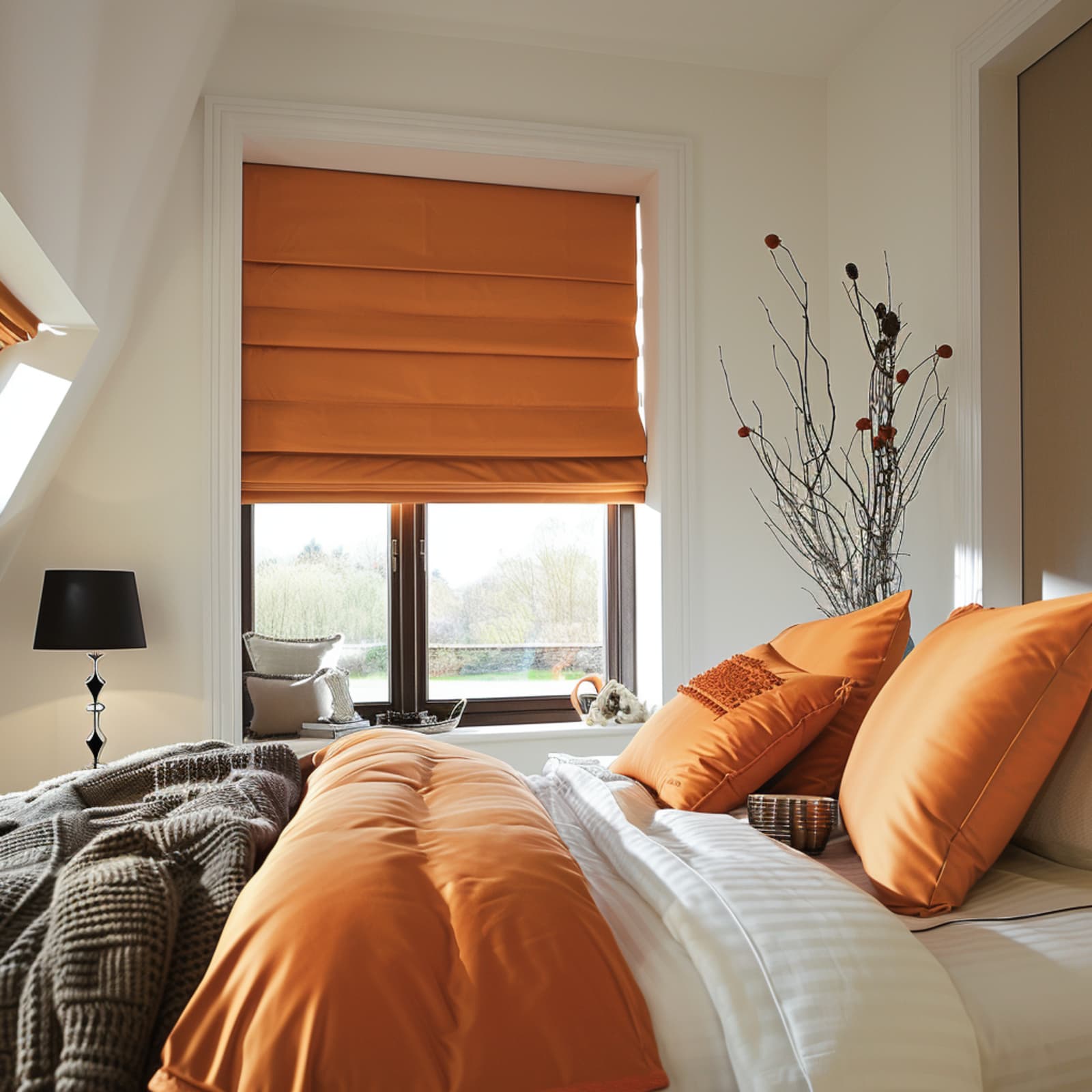 Relaxed Linen, Sienna Sunset Made to Measure Roman Blind