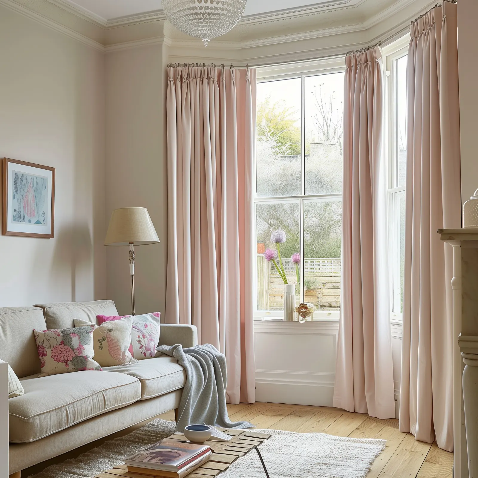 bay window curtains