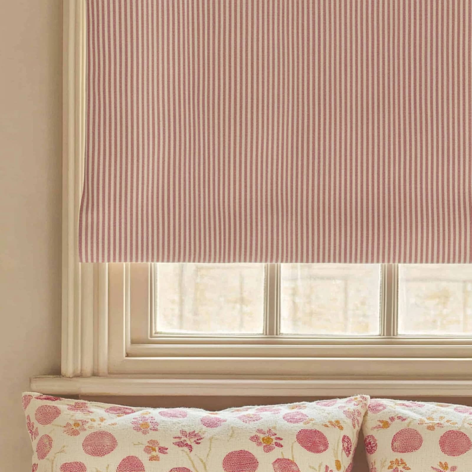 Bonbon Stripe, Cherry Blossom Made to Measure Roman Blind