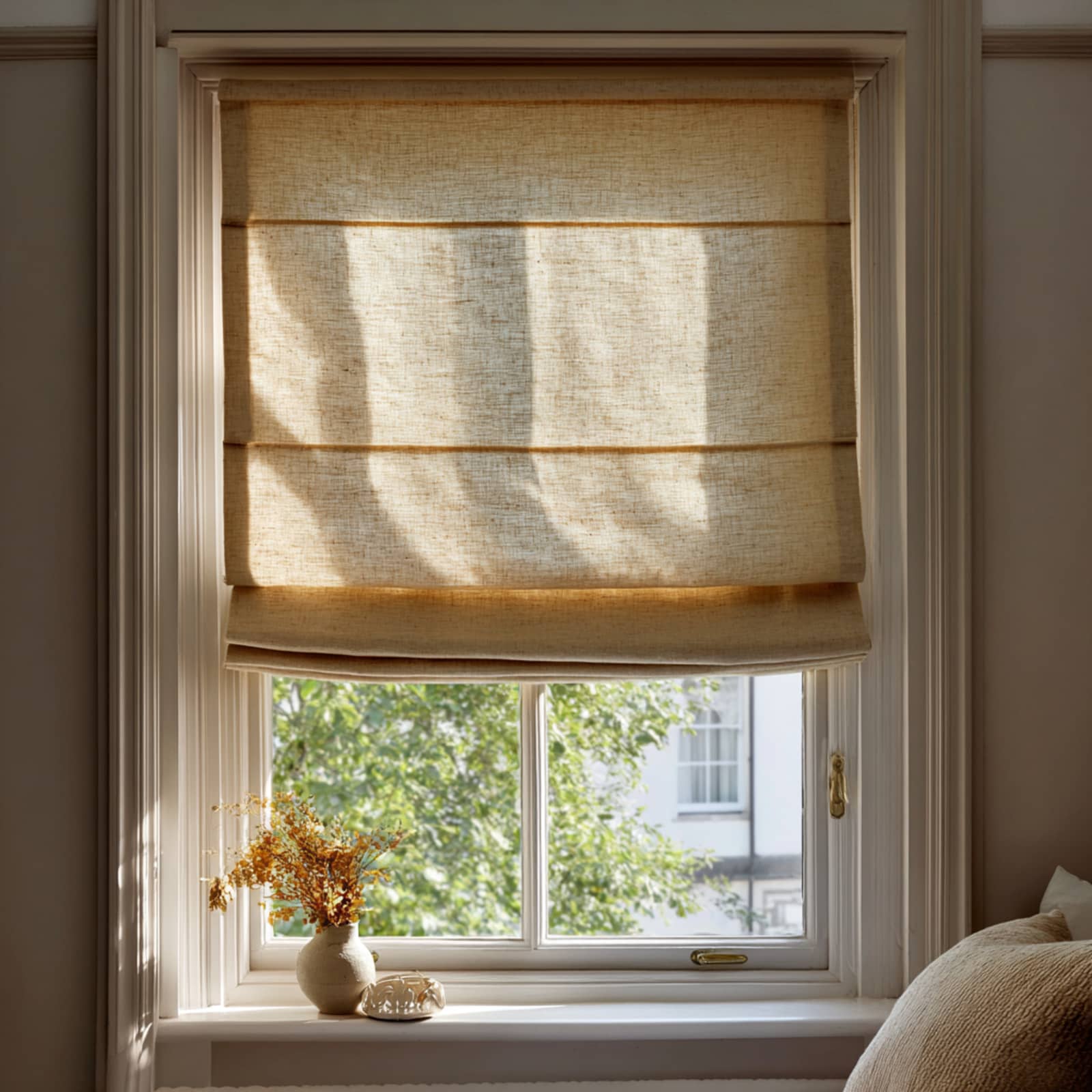 Atelier Wool, Alabaster Wool Made to Measure Roman Blind