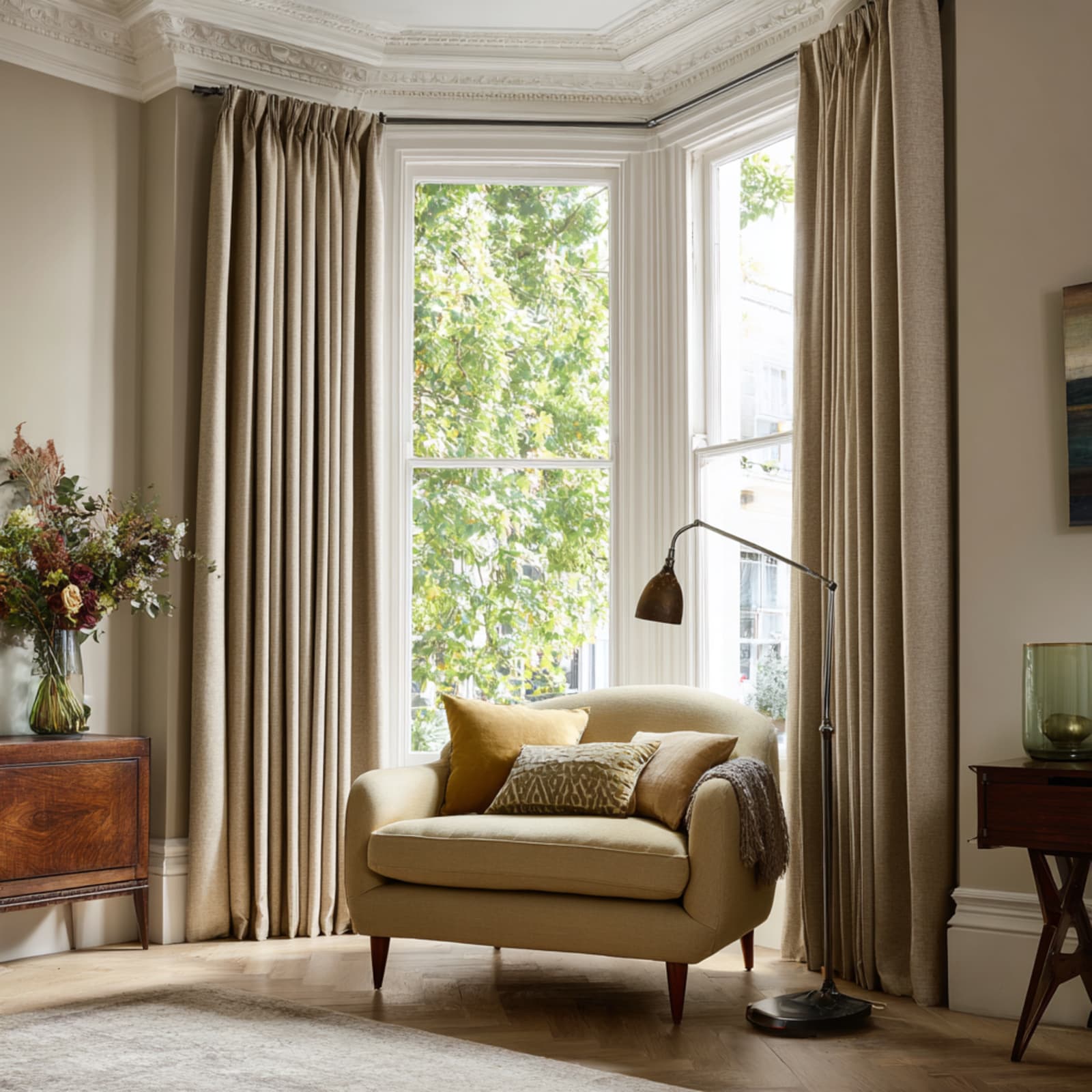 Atelier Wool, Alabaster Wool Made to Measure Curtains
