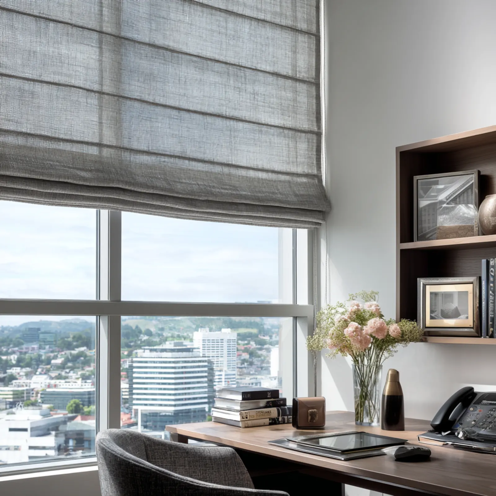 Contract Sheer, Sepia Breeze Made to Measure Roman Blind