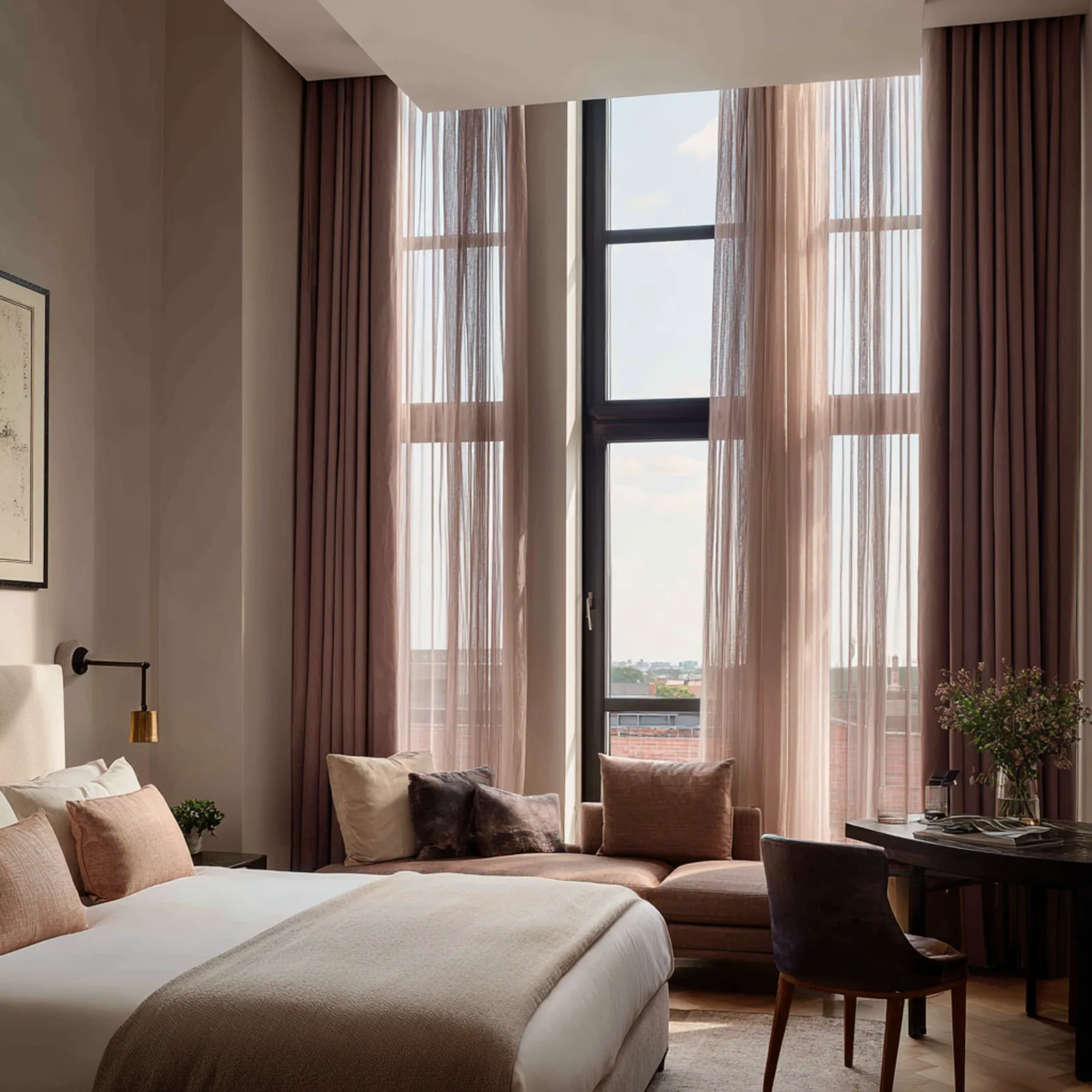 Contract Sheer, Golden Sand Made to Measure Curtains