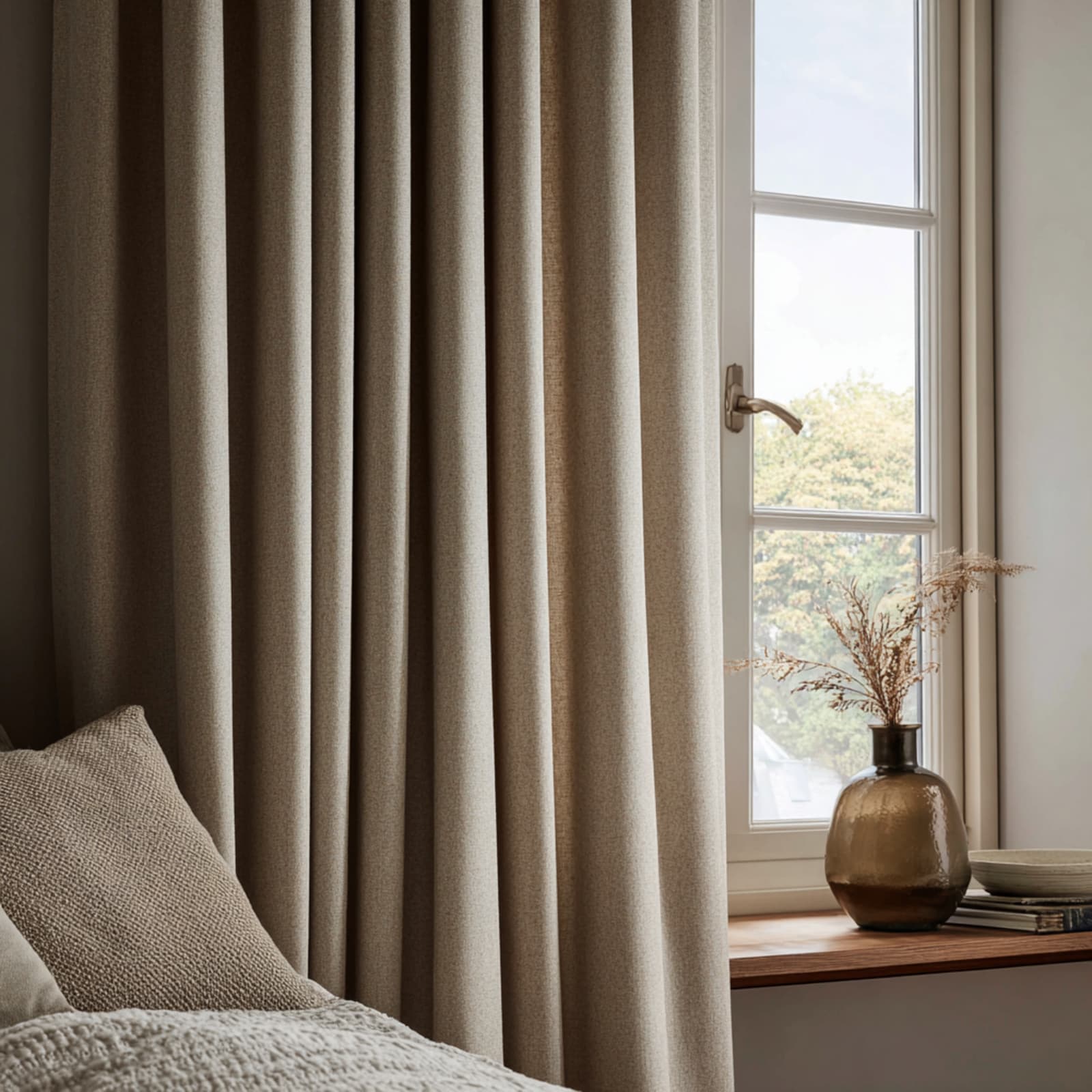 Linen Weave, Sand Made to Measure Curtains