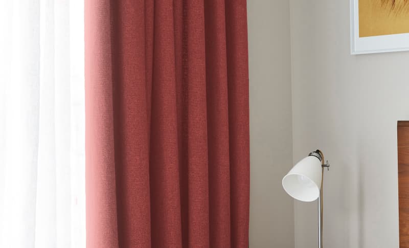 Closeup of Flame fabric style.