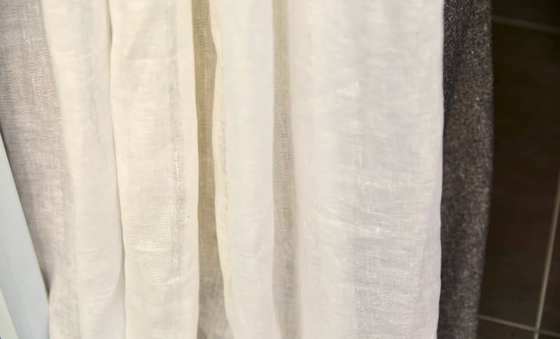 Closeup of Ivory Linen fabric style.