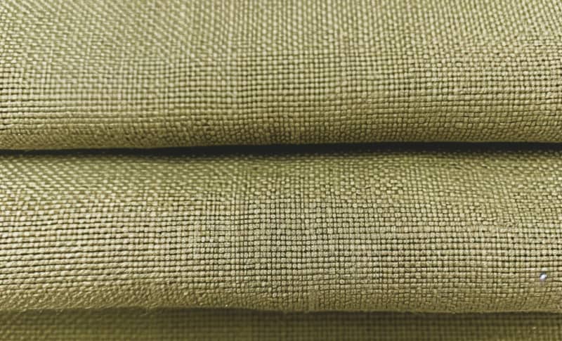 Closeup of Olive fabric style.