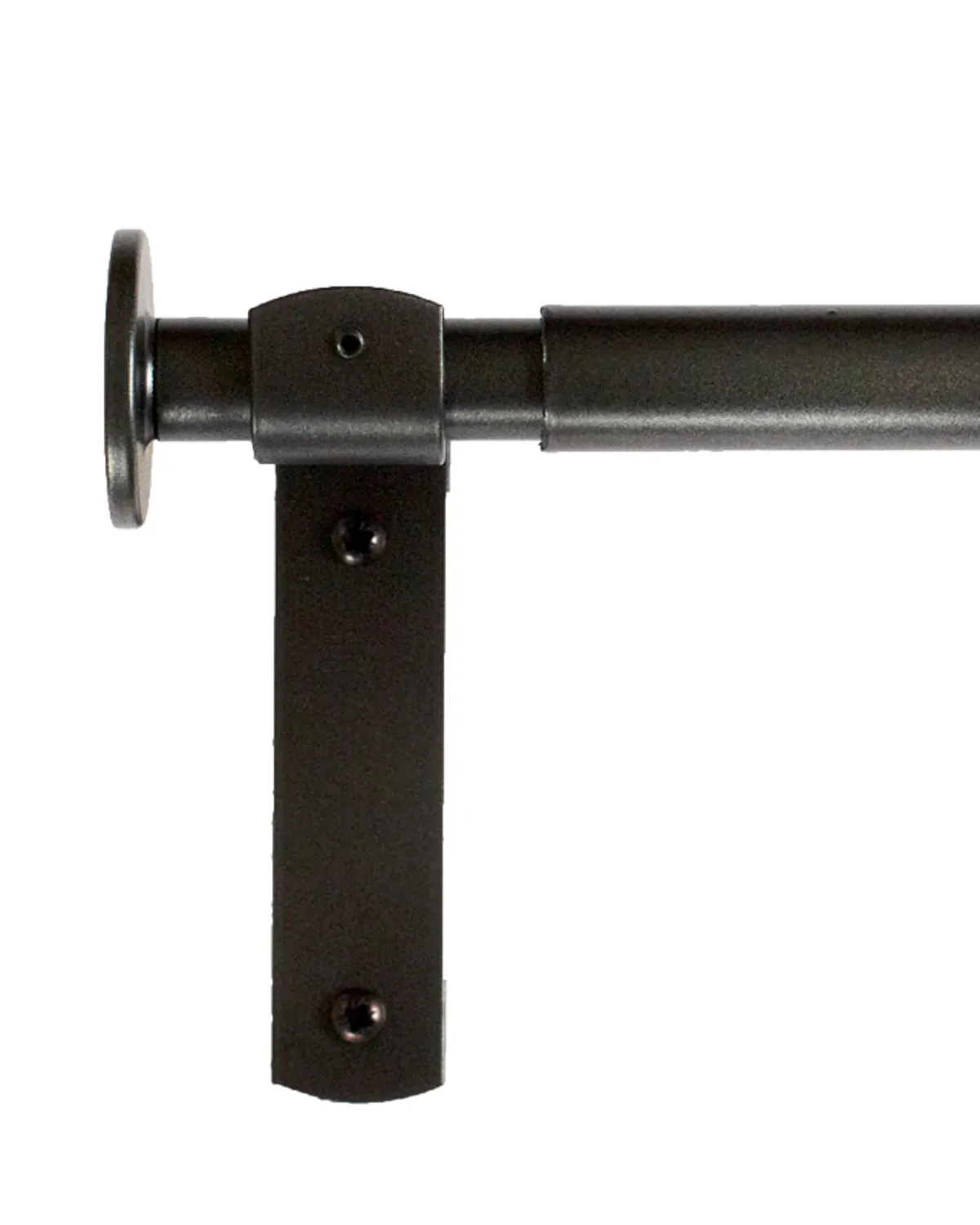 gunmetal curtain pole