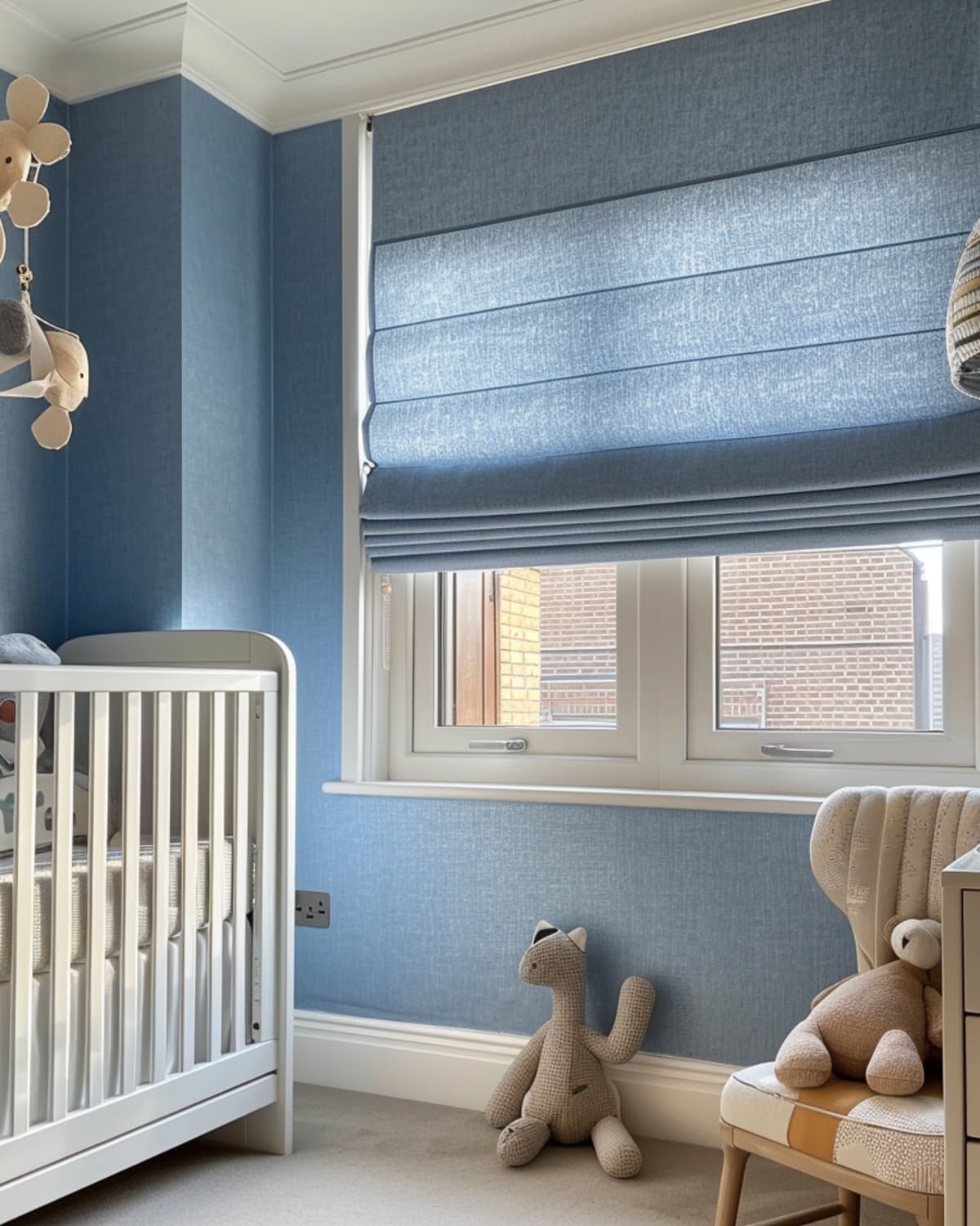 Blue made to measure blinds