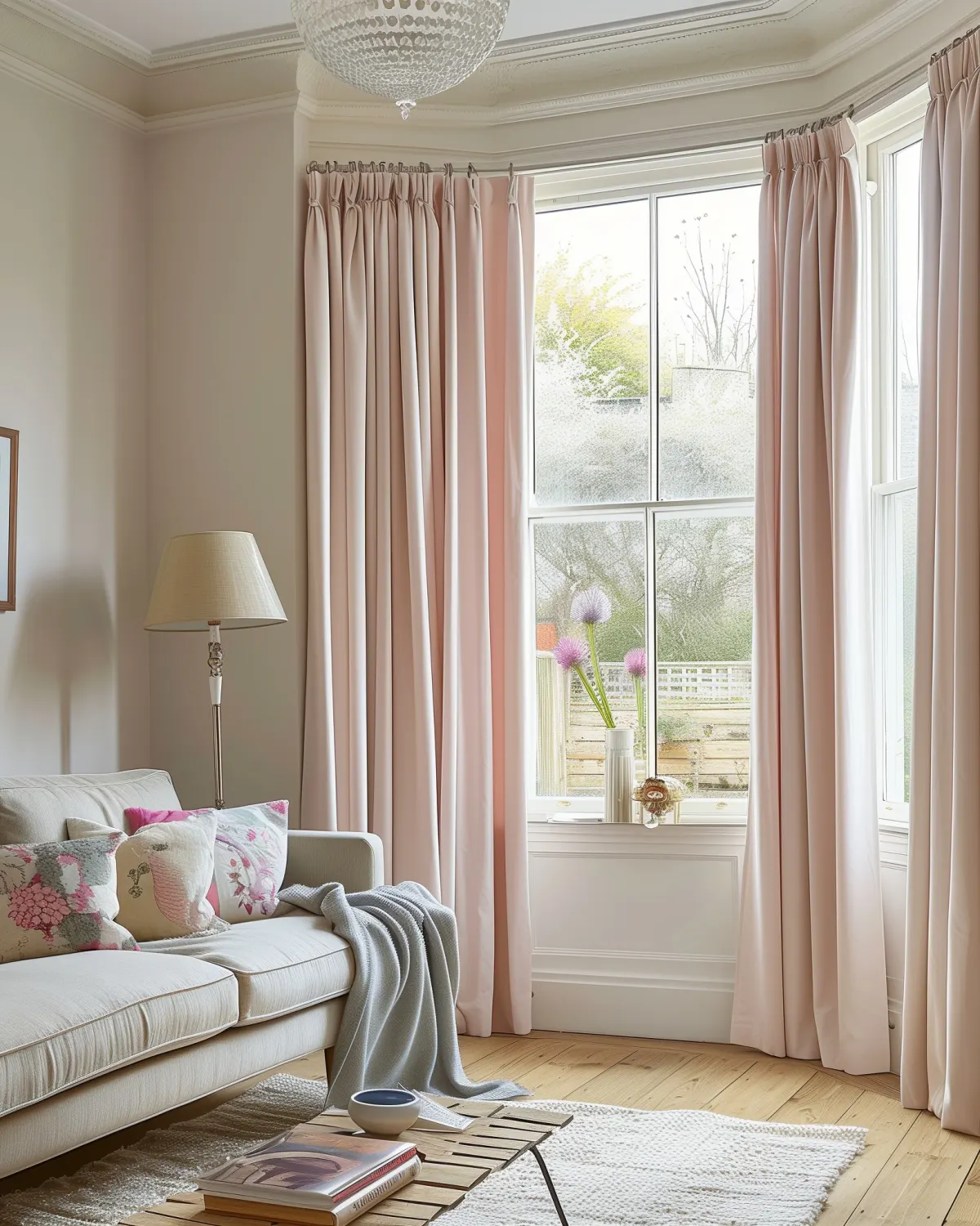bedroom bay window curtains