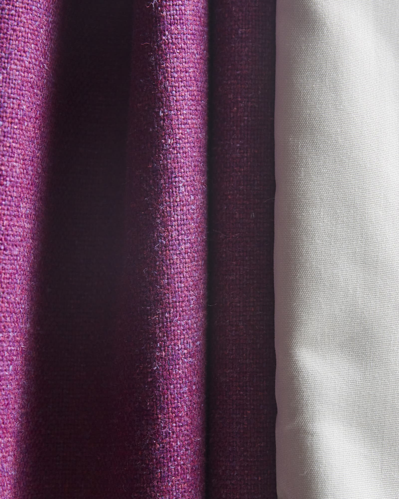 Close up of vineyard purple curtain